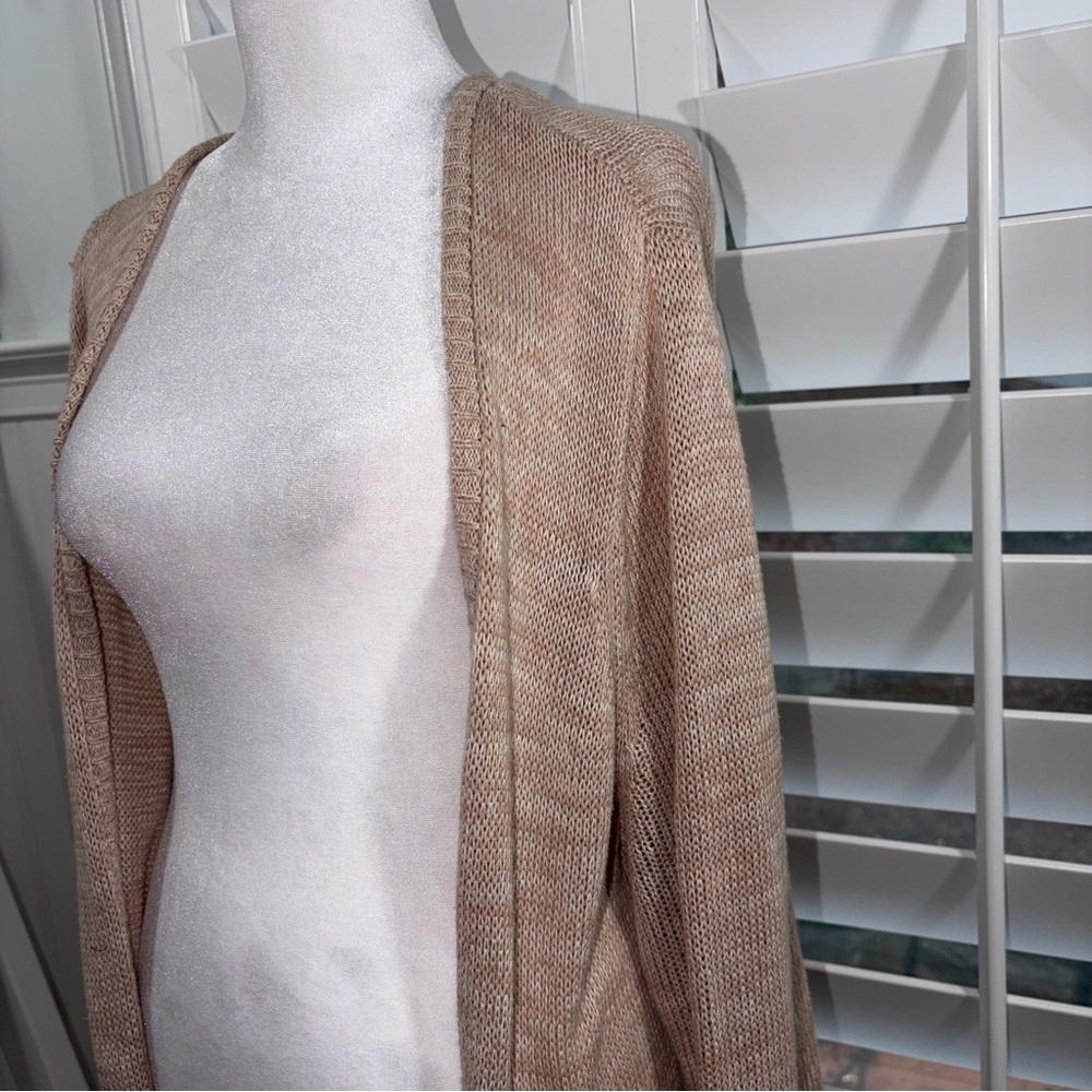 Torrid Beige Open-Front Cardigan - Picture 3 of 10